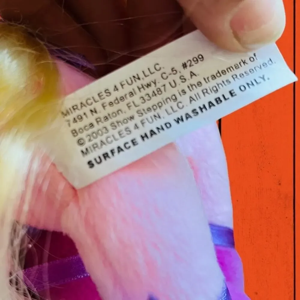 Vtg 2003 Blonde Pink Pony Horse Plush Miracles 4 Fun Barbiecore Diva Ratchet